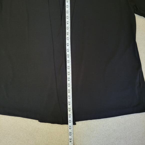 Lane Bryant Sz 18/20 long Cardigan Jacket Jersey Open Unique Long Sleeve Black - Picture 11 of 14